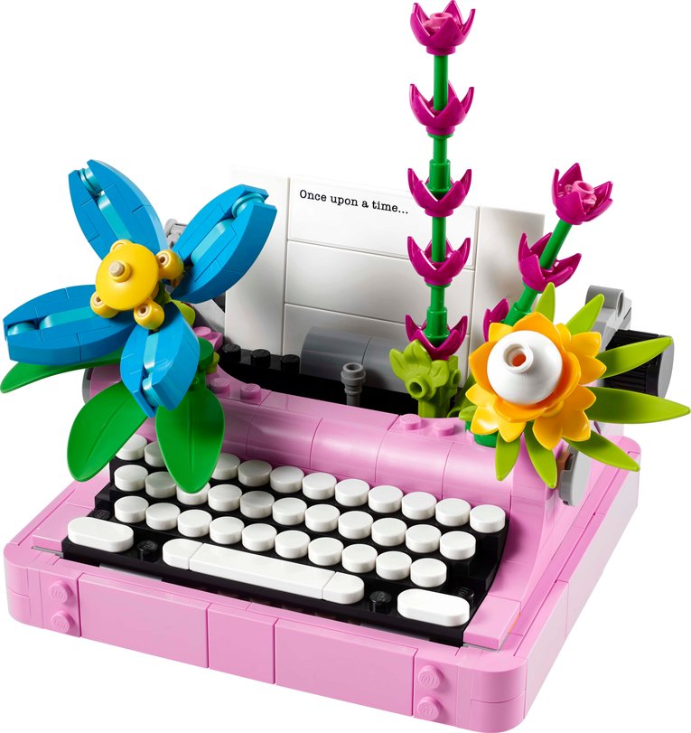 Typewriter with Flowers