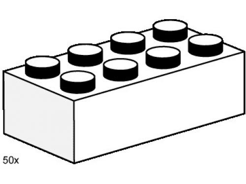 2 x 4 White Bricks