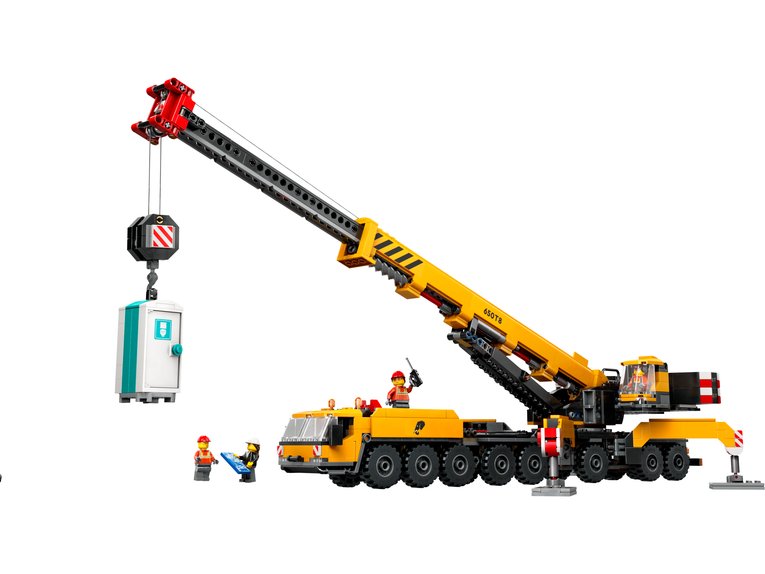 Yellow Mobile Construction Crane