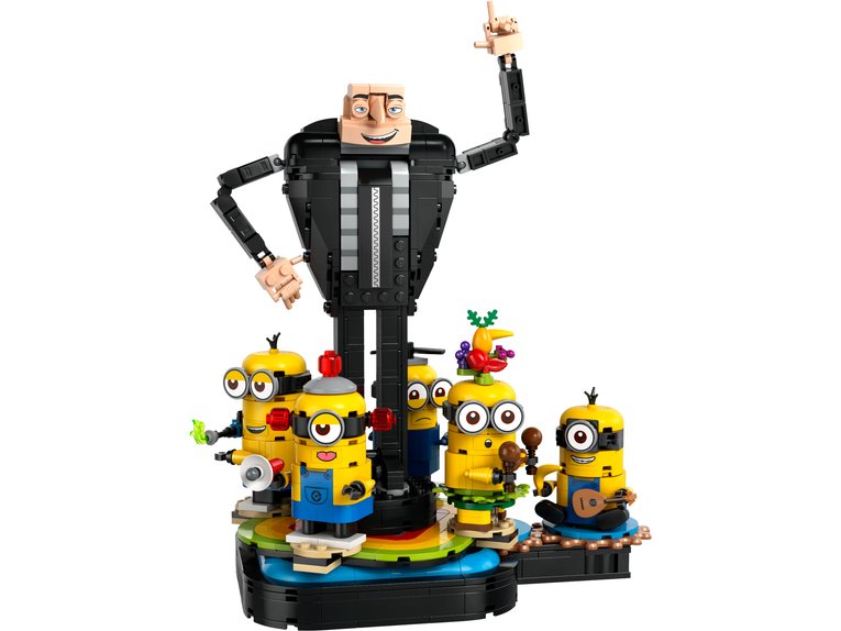 Brick-Built Gru and Minions